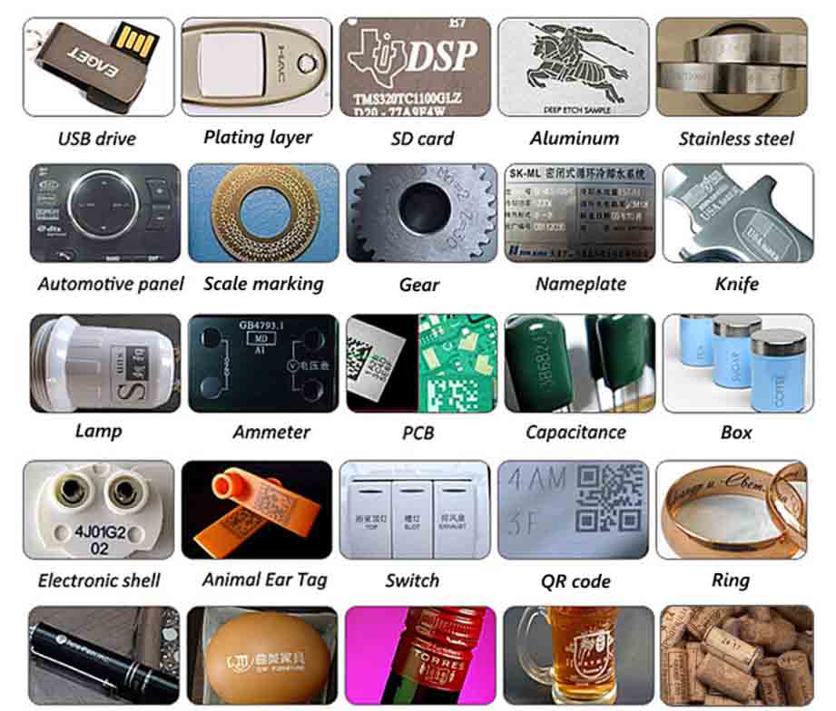 CCD visual positioning and linear table enclosed fiber laser marking machine